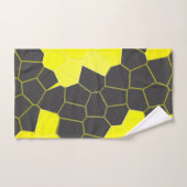 Minimalismus Abstrakt Art Gelb Weiße Zellen Badhandtuch Set (Handtuch)