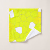 Minimalismus Abstrakt Art Gelb Weiße Zellen Badhandtuch Set (Waschlappen)