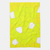 Minimalismus Abstrakt Art Gelb Weiße Zellen Geschirrtuch (Vertikal)