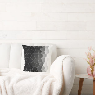 Minimalismus Abstrakt Art Holzkohle Grau weiße Zel Kissen