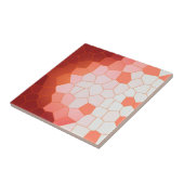 Minimalismus Abstrakt Art Korallenrot Weiße Zellen Fliese (Seite)