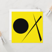 Minimalismus Abstrakt Art Muster Schwarz Gelb Karte (Vorderseite/Rückseite Beispiel)