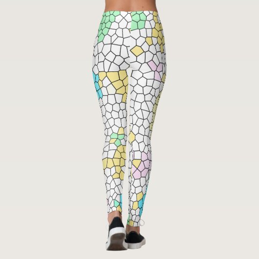 Minimalismus Abstrakt Art Pale Pastel Zellen Textu Leggings (Rückseite)
