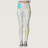 Minimalismus Abstrakt Art Pale Pastel Zellen Textu Leggings (Vorderseite)