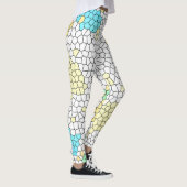 Minimalismus Abstrakt Art Pale Pastel Zellen Textu Leggings (Rechts)