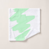 Minimalismus Abstrakt Art Pale Türkis Grün Badhandtuch Set (Waschlappen)