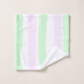 Minimalismus Abstrakt Art Pale Türkis Grün Rosa Badhandtuch Set (Waschlappen)