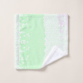 Minimalismus Abstrakt Art Pale Türkis Grün Rosa Badhandtuch Set (Waschlappen)