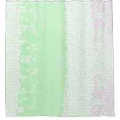 Minimalismus Abstrakt Art Pale Türkis Grün Rosa Duschvorhang (Vorderseite)