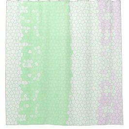 Minimalismus Abstrakt Art Pale Türkis Grün Rosa Duschvorhang