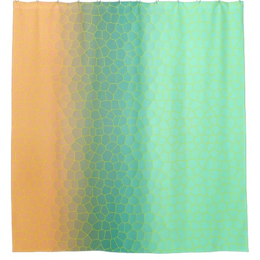 Minimalismus Abstrakt Art Pale Türkis Grüne Korall Duschvorhang (Vorderseite)