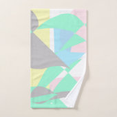 Minimalismus Abstrakt Art Pastell Grau Türkis Pink Badhandtuch Set (Handtuch)