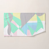 Minimalismus Abstrakt Art Pastell Grau Türkis Pink Badhandtuch Set (Handtuch)