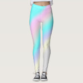 Minimalismus Abstrakt Art Türkis Pink Pastel Lege Leggings (Vorderseite)