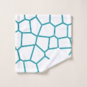 Minimalismus Abstrakte Kunst Blasstürkisfarbene We Badhandtuch Set (Waschlappen)