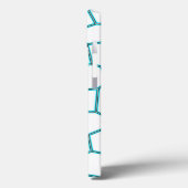 Minimalismus Abstrakte Kunst Blasstürkisfarbene We Case-Mate iPhone Hülle (Rückseite / Links)