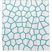 Minimalismus Abstrakte Kunst Blasstürkisfarbene We Duschvorhang (Vorderseite)