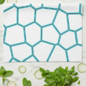 Minimalismus Abstrakte Kunst Blasstürkisfarbene We Geschirrtuch (Gefaltet)