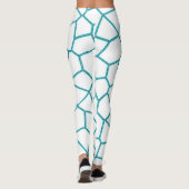 Minimalismus Abstrakte Kunst Blasstürkisfarbene We Leggings (Rückseite)