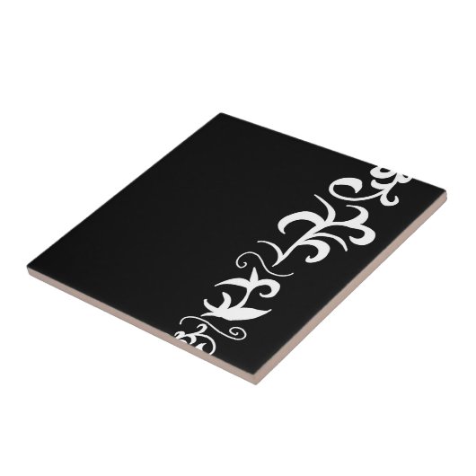 Minimalismus Abstrakte Kunst Schwarz-weiß Hand Zei Fliese (Seite)