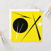Minimalismus Abstraktes Kunstmuster Schwarz Gelb W Karte (Vorderseite/Rückseite Beispiel)