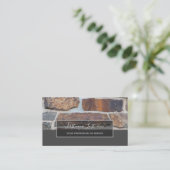 Minimalismus altertümliches Schlossstonewall graue Visitenkarte (Stehend Vorderseite)