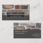 Minimalismus altertümliches Schlossstonewall graue Visitenkarte (Vorne/Hinten)