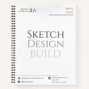 Minimalismus-Architektur-Journal mit Kalender 2026 Notizblock