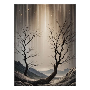 Minimalismus-Baum Poster
