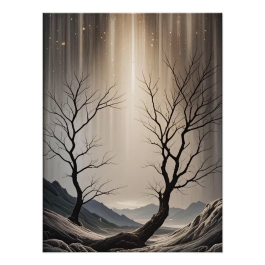Minimalismus-Baum Poster (Vorderseite)