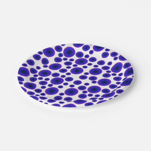 Minimalismus Bright Lila Abstrakt Pappteller (Schrägansicht)