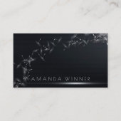 Minimalismus Dandelion Confetti Black Glam Vip Visitenkarte (Vorderseite)