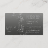 Minimalismus Dandelion Confetti Gray Black Glam Vi Visitenkarte (Rückseite)