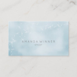 Minimalismus Dandelion Confetti Gray Glass Ombre Visitenkarte