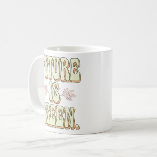 Minimalismus der Öko-Aktivisten Kaffeetasse (Vorderseite Links)