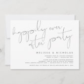 Minimalismus Dunkelgrau, Hochzeitsfeier Party Einladung (Vorderseite)