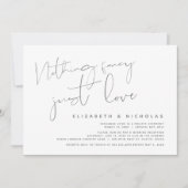 Minimalismus Dunkelgrau, Hochzeitsfeier Party Einladung (Vorderseite)