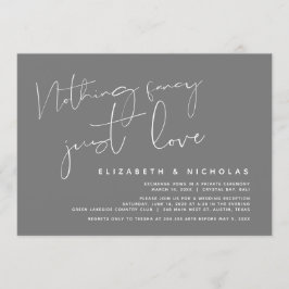 Minimalismus Dunkelgrau, Hochzeitsfeier Party Einladung