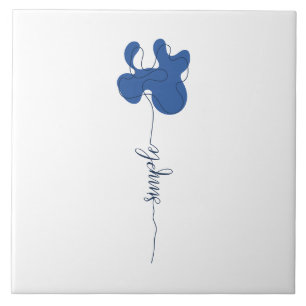 Minimalismus Einfache Blume Keramikfliese