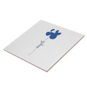 Minimalismus Einfache Blume Keramikfliese (Seite)