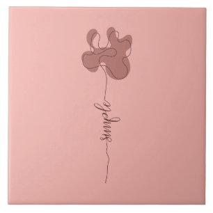Minimalismus Einfache Blume Keramikfliese