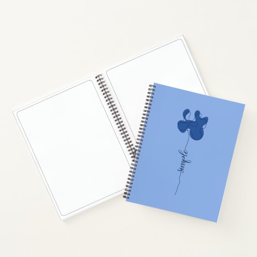 Minimalismus Einfache Blume Notizblock (Innenseite)