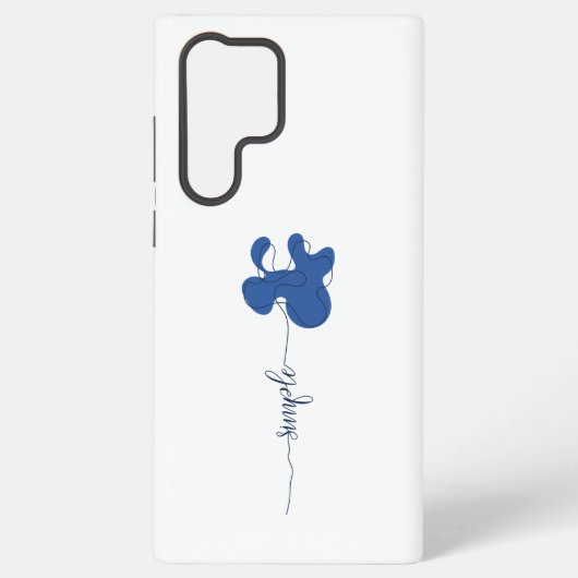Minimalismus Einfache Blume Samsung Galaxy Hülle (Rückseite)