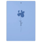 Minimalismus Einfache Blumen-Clipboard Klemmbrett (Rückseite)