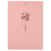 Minimalismus Einfache Blumen Zwischenablage Klemmbrett (Rückseite)