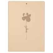 Minimalismus Einfache Blumen Zwischenablage Klemmbrett (Rückseite)