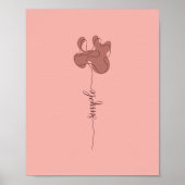 Minimalismus Einfache Blumenwandkunst Poster (Vorne)