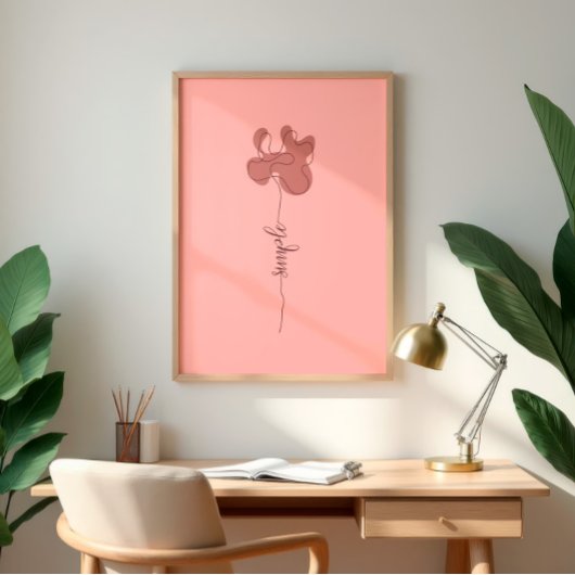 Minimalismus Einfache Blumenwandkunst Poster