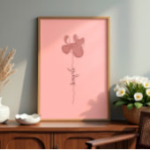 Minimalismus Einfache Blumenwandkunst Poster