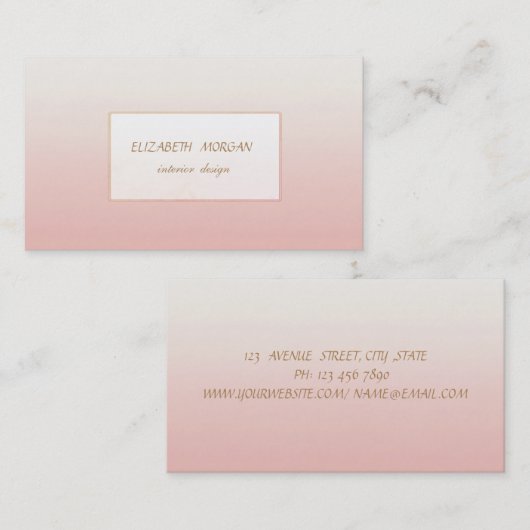 Minimalismus Elegante Moderne Visitenkarte (Vorne/Hinten)